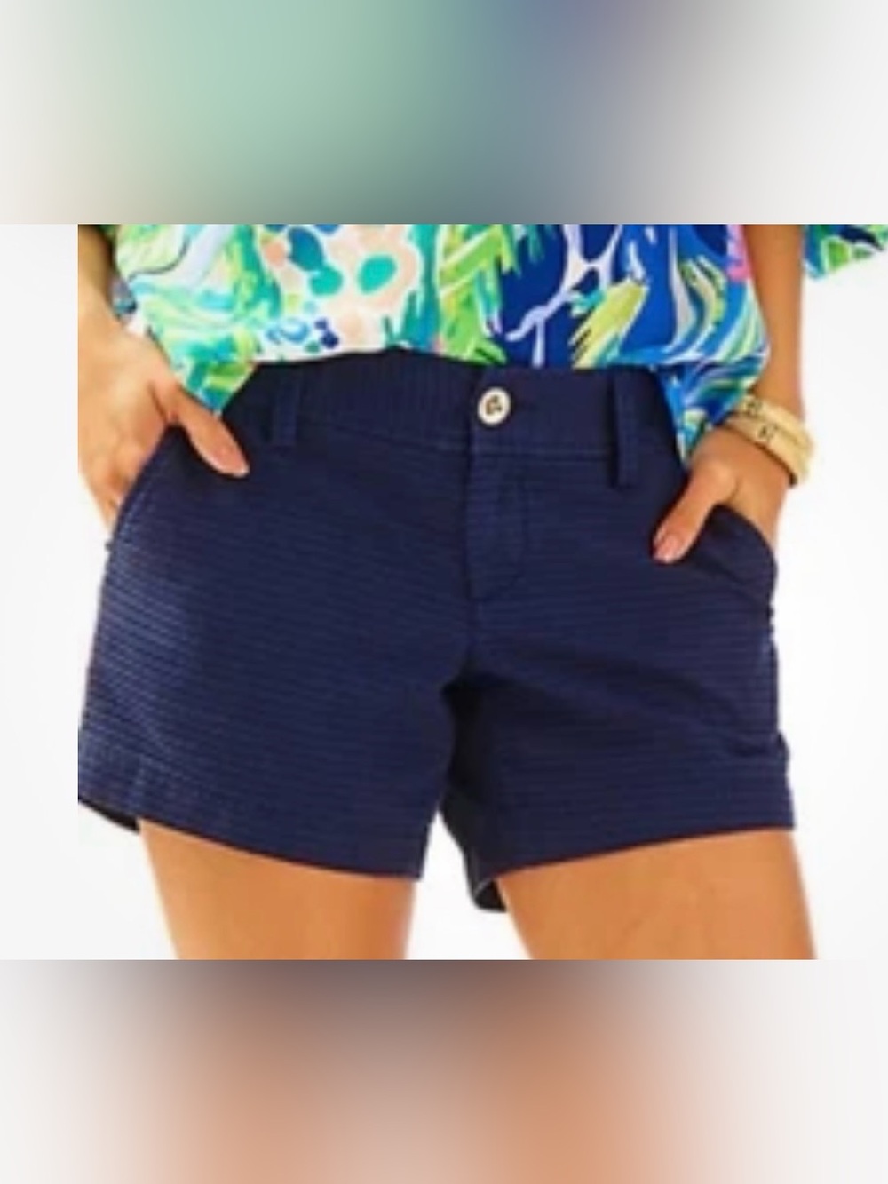 Lilly‎ Pulitzer “The Jayne” Navy Textured  Shorts